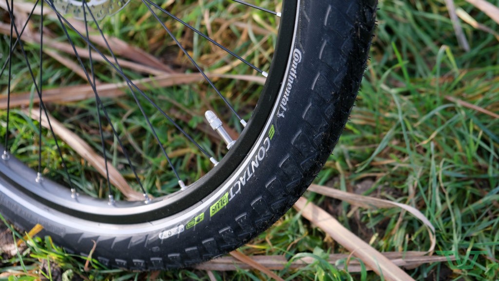 Le volume d'air des pneus participe grandement au confort du vélo.